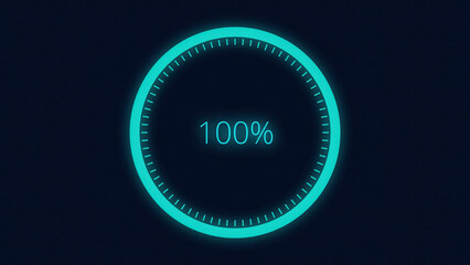 Aufkleber - Futuristic Loading Circle Ring. Loading Transfer Download Animation. Loading animation