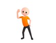 © Baria - Simple Male character hold hand near ear listening rumors in 3d rendering.