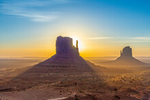 Sunrise At West Mitten Butte In The Monument Valley, Utah