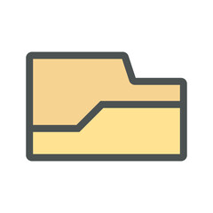 Aufkleber - Computer document folder icon. Vector.