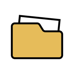 Aufkleber - Simple document and folder icons. Vectors.