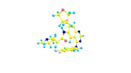 Sticker - Afatinib molecule rotating video Full HD