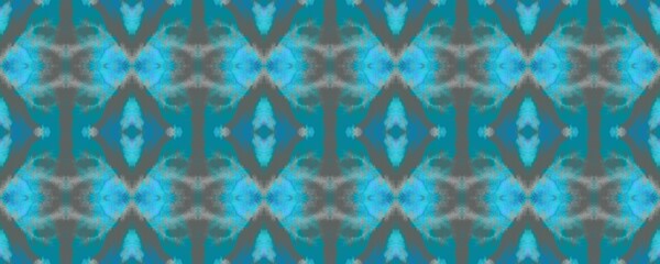 Sweater Pattern Seamless. Aqua Geometric Batik