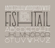 © gleb_guralnyk - Vector font set. Vintage decorative english alphabet with narrow and wide letters.