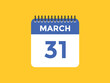 march 31 Calendar icon Design. Calendar Date 31th March. Calendar template 
