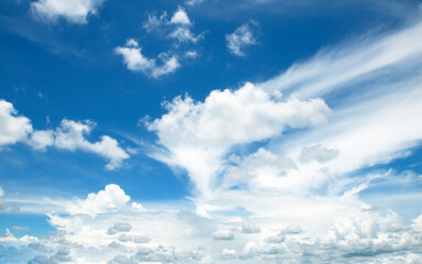 Wall Mural -   white clouds bright sunlight  beautiful vast landscape.