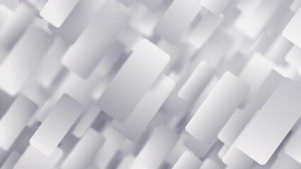 Fototapete - White and grey rounded rectangles. Geometric minimal abstract motion background. Seamless looping. Video animation Ultra HD 4K 3840x2160