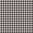 Seamless houndstooth pattern in black and white. Vector textile background