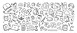 © Anastasiya Shmakova - Back to school doodle a large set of elements. Vector illustration in line style.