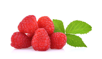 Wall Mural - raspberry isolated on white background