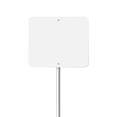 Wall Mural - road, traffic sign. highway signboard on a chrome metal pole. blank white board with place for text.