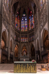 Wall Mural - Western canopy, choir and altar of Saint-Etienne Cathedral in Metz