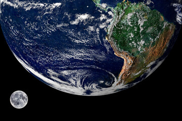 Wall Mural - earth in black space