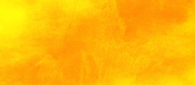 Abstract Decorative And Bright Orange Or Yellow Background With Paint, Bright And Shinny Yellow Or Orange Watercolor Shades Grunge Background With Space, Yellow Or Orange Background For Any Design.