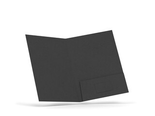 Poster - Blank folder with business card mockup