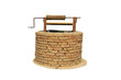 Brick water well on a white background, isolated