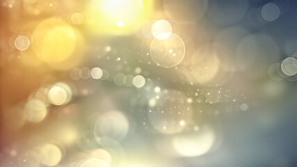 Poster - Gold Background with Bokeh Effect