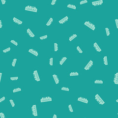 Green RAM, random access memory icon isolated seamless pattern on green background. Vector