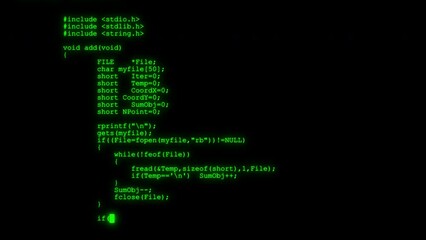 Developer is browsing html code on the computer screen. HTML Web Page Code Scrolling Programming code abstract technology background for software developer and Computer script concept.