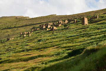 Wall Mural - Old abandoned village Goor in Dagestan, Russia.