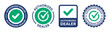 Authorized dealer label business icon sign vector illustration set.
