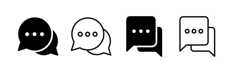 Wall Mural - Chat icon vector. speech bubble sign and symbol. comment icon. message