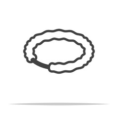 Wall Mural - Hair tie icon transparent vector isolated