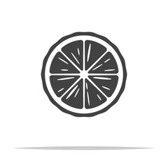 Wall Mural - lime slice icon transparent vector isolated