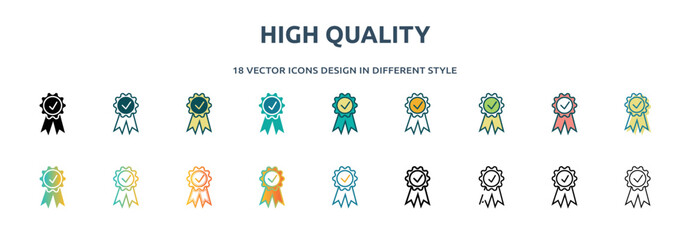 Poster - high quality icon in 18 different styles such as thin line, thick line, two color, glyph, colorful, lineal color, detailed, stroke and gradient. set of high quality vector for web, mobile, ui
