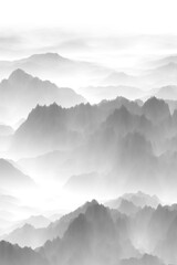 Poster - misty mountain landscape