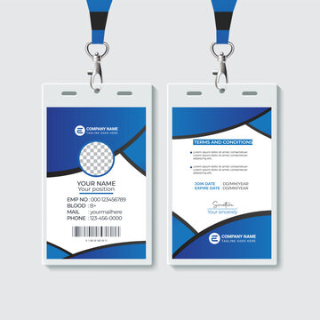 Modern and creative corporate company employee id card template