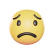 © RRGraph - Worried face Emoji 3D Illustration