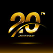 20 years golden anniversary logo celebration