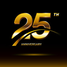 25 Years Golden Anniversary Logo Celebration