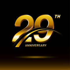 Canvas Print - 29 years golden anniversary logo celebration