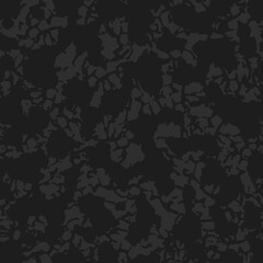 Wall Mural - Black camouflage grunge pattern, seamless vector background. Classic clothing style masking dark camo, repeat print. Monochrome texture