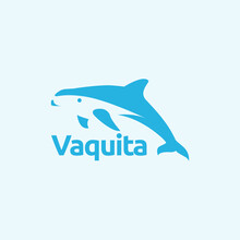 Modern Vaquita Fish Logo Design