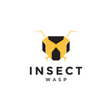 Head Robotic Wasp Logo Design