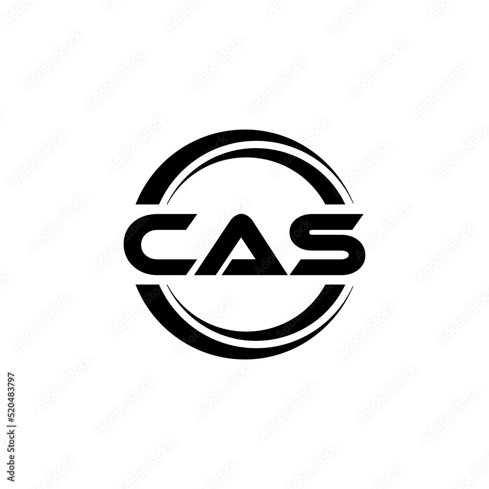 Letter Cas Design CAS letter logo design with white background in illustrator, vector ...