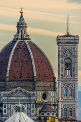 Wall Mural - Detail of the famous Duomo - Santa Maria del Fiore in Florence.