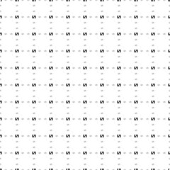 Poster - Square seamless background pattern from geometric shapes are different sizes and opacity. The pattern is evenly filled with small black polymer symbols. Vector illustration on white background
