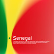 Senegal flag background. Blurred pattern in the colors of the senegalese flag, business booklet. National banner, poster of senegal. State patriotic cover, flyer. Vector, template design