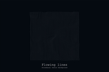 Poster - Abstract Line Matrix Pattern. Noise Flow Dynamic.