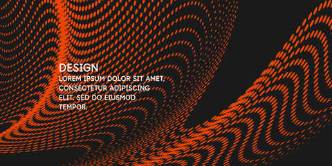 Poster - Bright abstract background with a dynamic waves of minimalist style. Vector illustration