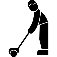 Sticker - Golf Player Icon