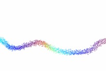 Colorful Glitter Stoke On A White Background With Copyspace