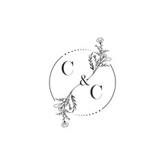 Poster - CC initial design wedding logo symbol which is good for digital branding or print