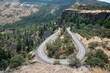 View from the cliff over the hairpin bend switch back at Rowena Crest, Columbia River, Oregon, USA
