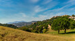 © robertharding - The landscape with the colors of summer around the city of Urbino, Urbino, Marche, Italy