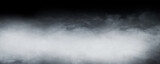 Fototapeta Na ścianę - Abstract smoke texture frame over dark black background. Fog in the darkness.